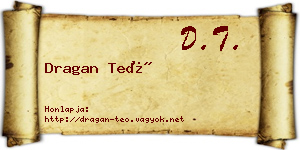 Dragan Teó névjegykártya